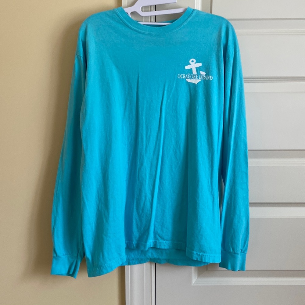 Comfort Colors Long Sleeve T-Shirt. Ocracoke Island. Good quality!